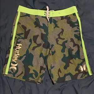 Camo Hurley board shorts